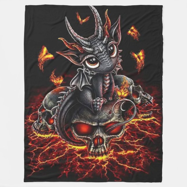 BABY DRAGON FLEECE BLANKET (Front)