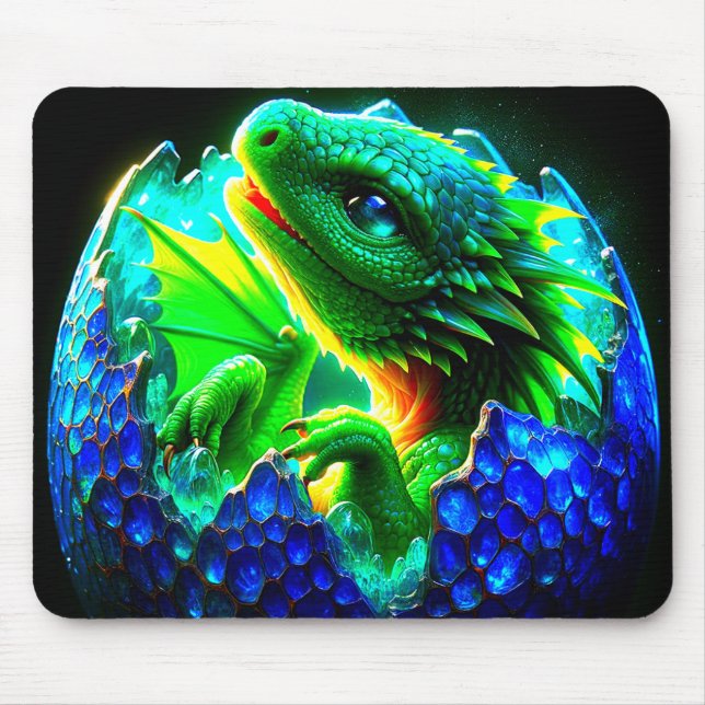 Baby Dragon Hatching Mouse Pad (Front)