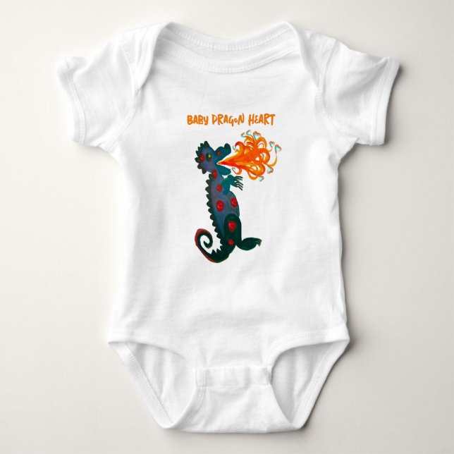 Baby Dragon Heart Bodysuit (Front)