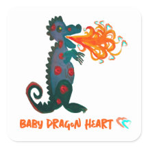 Baby Dragon Heart Sticker