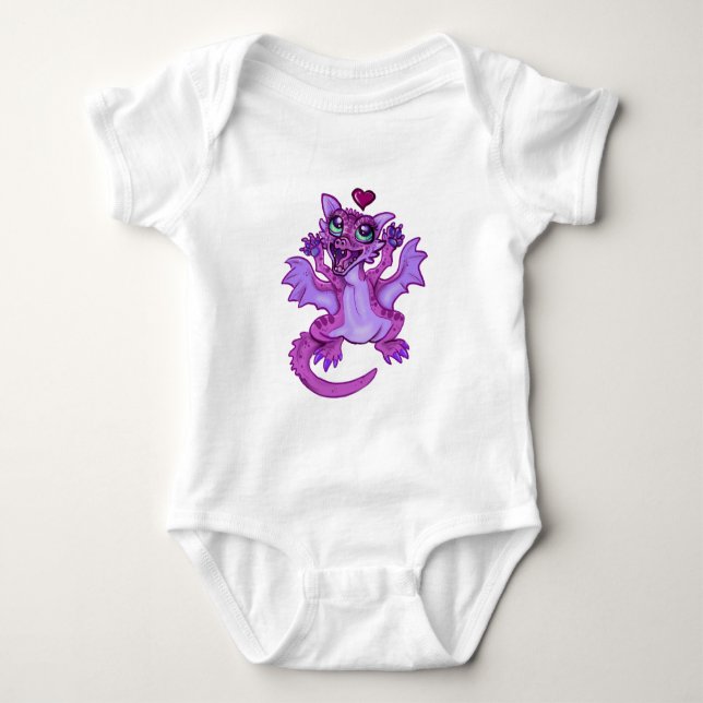 Baby Dragon Love Baby Bodysuit (Front)