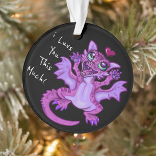 Baby Dragon Love Ornament