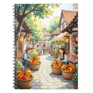 Baby Dragon Market Adventure Notebook