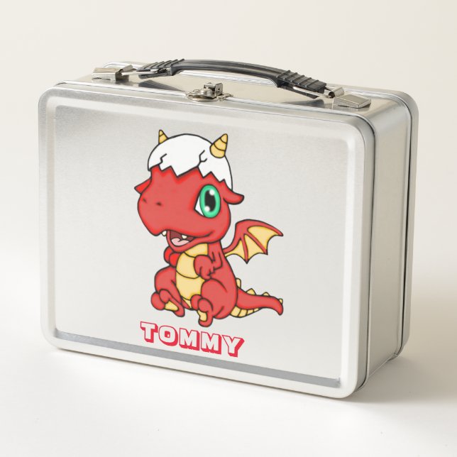 Baby Dragon Metal Lunch Box (Front)
