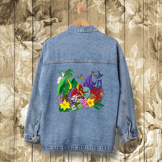 Baby Dragon Nest Fantasy Denim Jacket (Creator Uploaded)