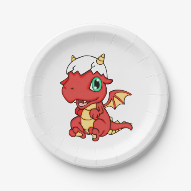 Baby Dragon Paper Plate (Front)