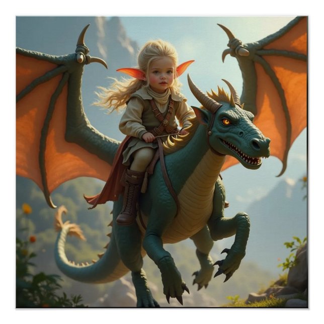 Baby Dragon Rider Poster (Front)