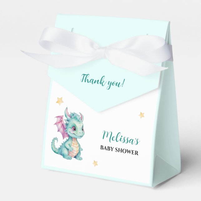 Baby Dragon Thank You Favour Box (Front Side)
