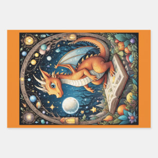 Baby Dragon Wrapping Paper Sheet