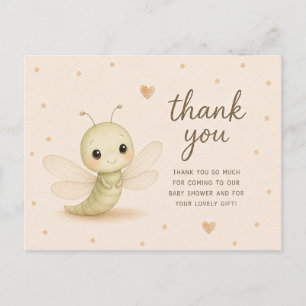 Baby Dragonfly Baby Shower Thank You Postcard