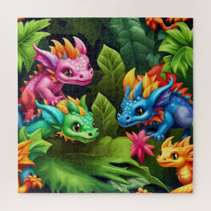 Baby Dragons and Greenery Jigsaw Puzzle