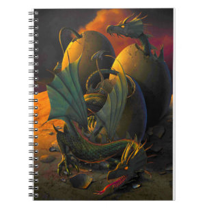 Baby Dragons Hatching from their Eggs Notebook