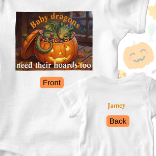 Baby Dragons need their hoards too for Halloween Bodysuit