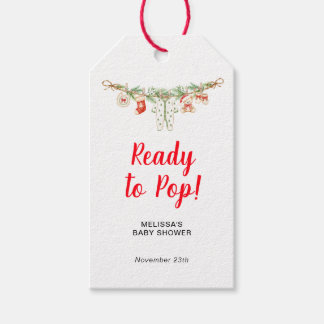 Baby Dress Merry Little Baby Shower Ready to Pop Gift Tags