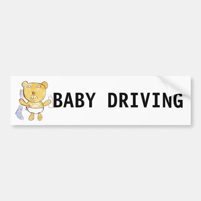 baby driving bumper sticker (Front)