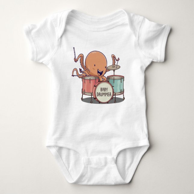 Baby Drummer Baby Bodysuit (Front)
