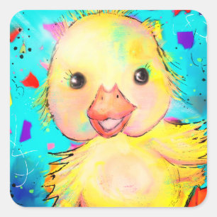 Baby Duck  Square Sticker