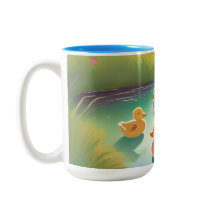 Baby ducks in pond