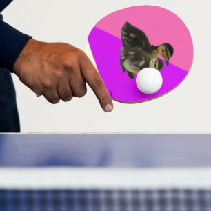 Baby Ducks on Pink Raspberry and Purple Sorbet Ping Pong Paddle