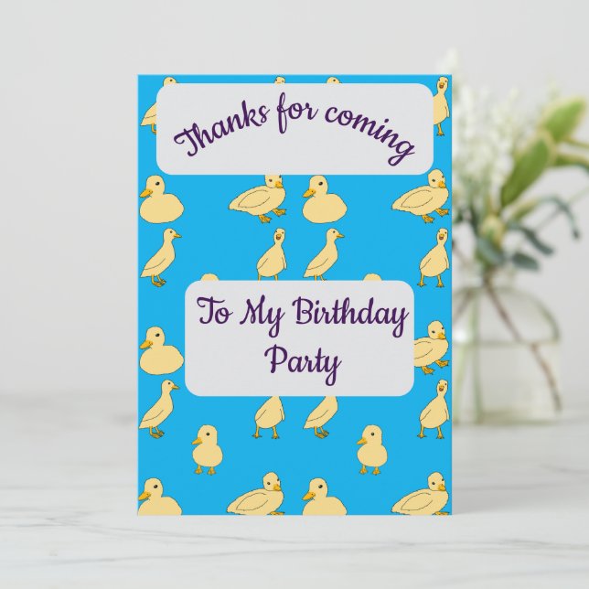 Baby Ducks Thank you Card (Standing Front)