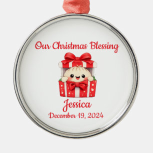 Baby Dumpling Christmas Metal Tree Decoration