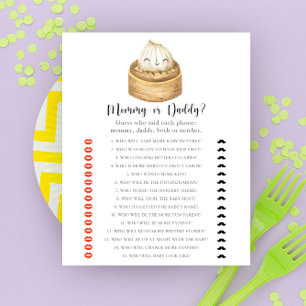 Baby Dumpling Mummy or daddy baby shower game