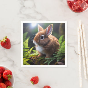 Baby Dwarf Bunny Rabbit, Napkin