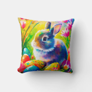 Baby Easter Bunny Painting-91451 Cushion