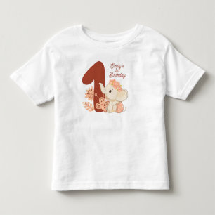 Baby Elephant 1st Birthday Toddler T-Shirt