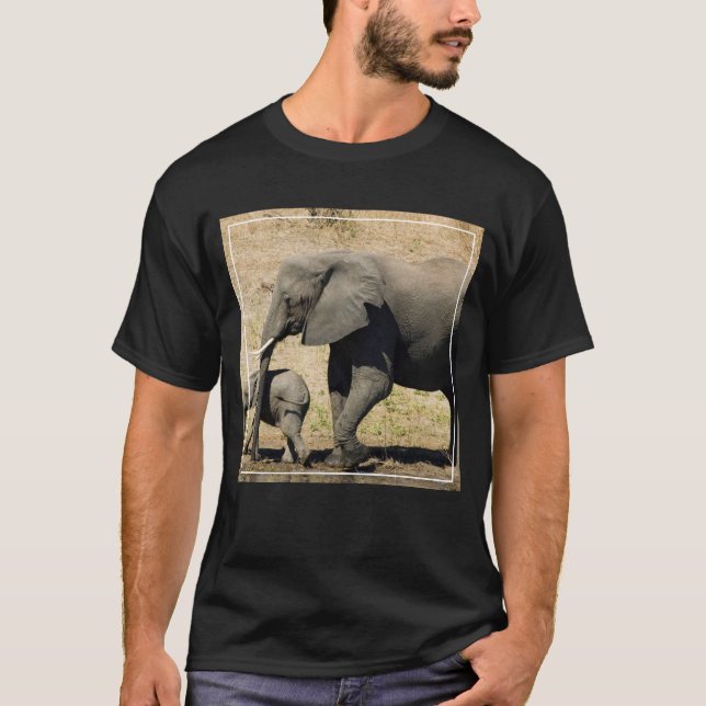 Baby Elephant And Mother T-Shirt (Front)