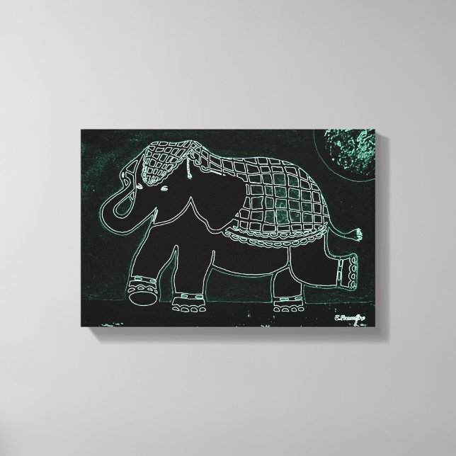 “Baby Elephant” Art Design Canvas Print (Front)