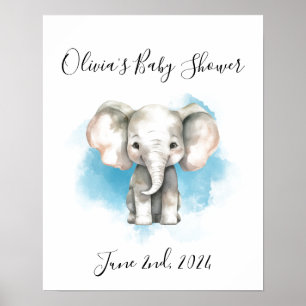 baby elephant baby shower acrylic sign