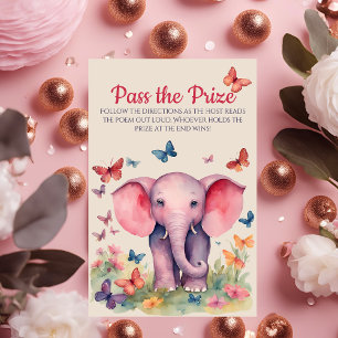 Baby Elephant Baby Shower Pass the Prize Game