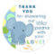 Baby Elephant Baby Shower Sticker