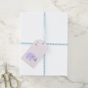 Baby Elephant Balancing Act Gift Tags
