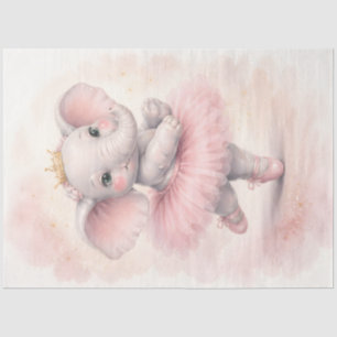 Baby Elephant Ballerina Pink Tutu Cute Animal  Tissue Paper