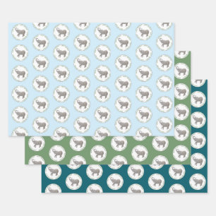 Baby Elephant Birthday Wrapping Paper Sheet