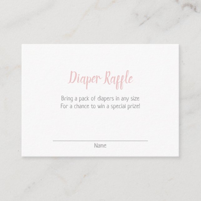 Baby Elephant Bubble Bath Diaper Raffle Business Card (Front)