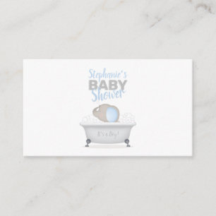 Baby Elephant Bubble Bath Diaper Raffle Enclosure Card