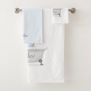 Baby Elephant Bubble Bath Towel Set