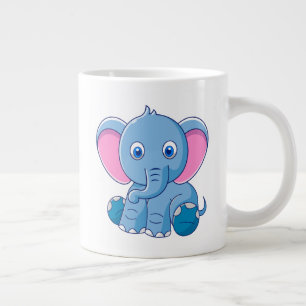 Baby Elephant Cartoon Clipart-64832 Large Coffee Mug