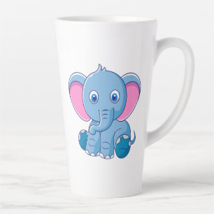 Baby Elephant Cartoon Clipart-64832 Latte Mug