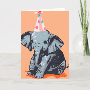 Baby Elephant Celebration Greeting Card