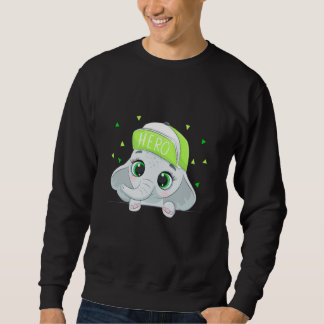 baby elephant cute hero sweatshirt