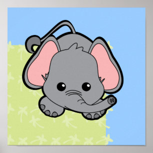 Baby Elephant Cutie Poster