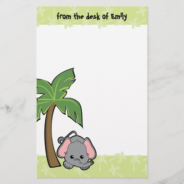 Baby Elephant Cutie Stationery (Front)