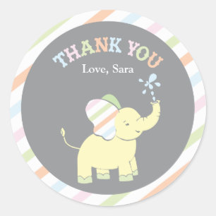 Baby Elephant     Favour Sticker
