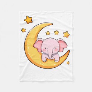 Baby elephant fleece blanket