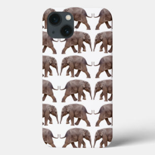 Baby Elephant Frenzy iPad Case (White)