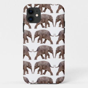 Baby Elephant Frenzy iPhone 5 Case (White)